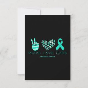 Carte Peace Love Cure Cancer de l'ovaire