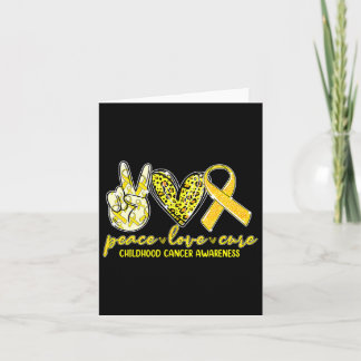 Carte Peace Love Cure Chilhood Cancer Awareness Leopart