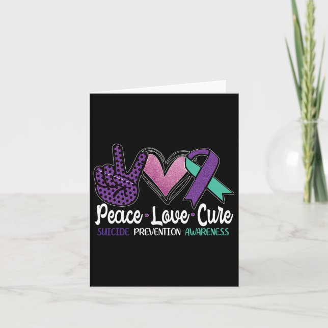 Carte Peace Love Cure Prévention du suicide (Devant)