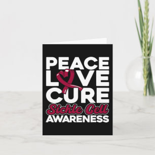 Carte Peace Love Cure Sickle Cell Awareness 1