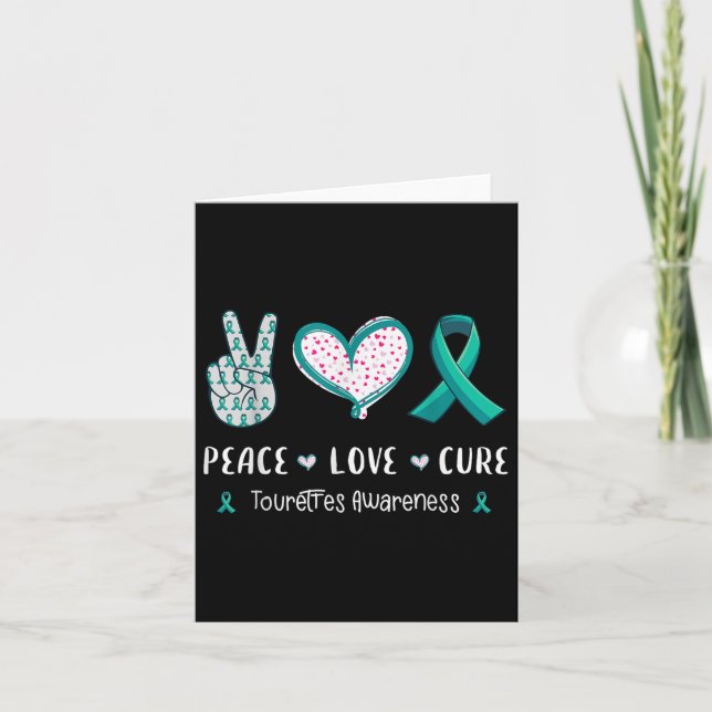 Carte Peace Love Cure Tourette Sensibilisation Hommes (Devant)