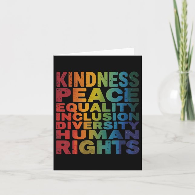Carte Peace Love Diversité Inclusion Égalité Black Hist (Devant)