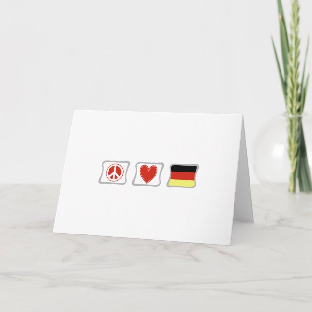 Carte Peace Love Germany Portrait salutation (Devant)