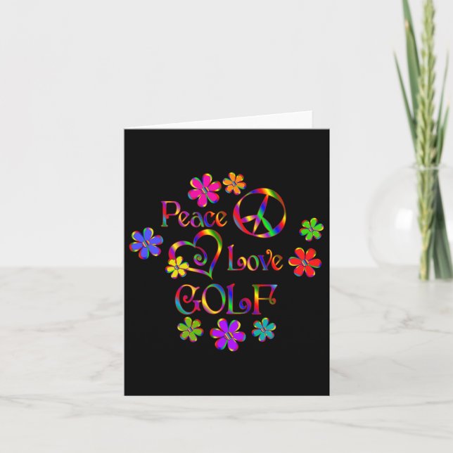 Carte Peace Love Golf (Devant)