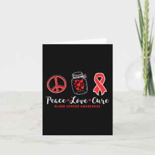 Carte peace love guérison cancer du sang conscience avec