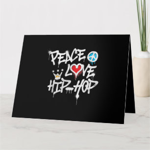 Carte Peace Love Hip hop Dancing