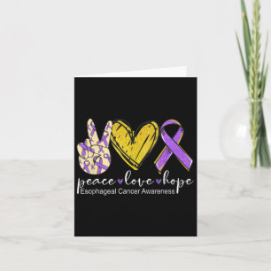Carte Peace Love Hope Esophage Cancer Awareness Wear P