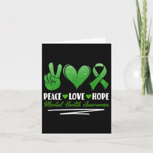 Carte Peace Love Hope Sensibilisation à la santé mentale