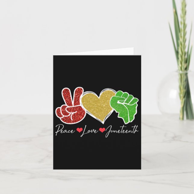 Carte Peace Love Junet1865 Black Pride Freedom Wom (Devant)