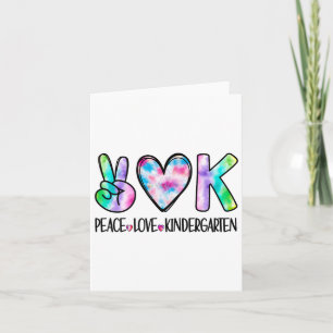 Carte Peace Love Kindergarten Premier Jour De L'École Éq