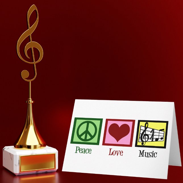 Carte Peace Love Music (Créateur téléchargé)