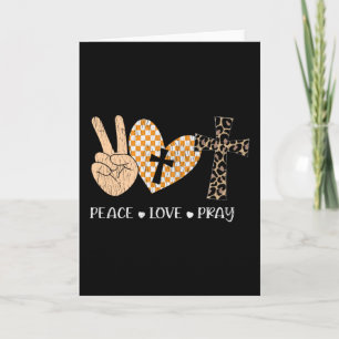 Carte Peace Love Pray Thanksgiving Christmas Christian