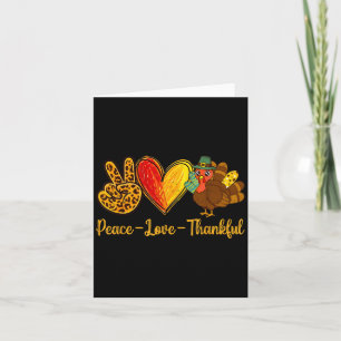 Carte Peace Love Remerciements Turquie Drôle Thanksgivin
