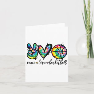 Carte Peace Love Sketll Tie Dye mignonne Sketll Amateurs