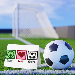 Carte Peace Love Soccer