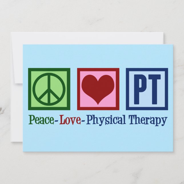 Carte Peace Love Thérapie physique (Devant)