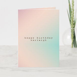 Carte Peach Aqua Tie Dye Ombre