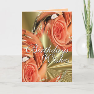 Carte Peach Roses Whirl2-personnaliser n'importe quelle
