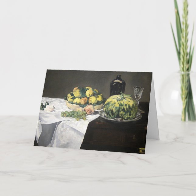 Carte Peaches au citron de la vie morte par Manet Impres (Devant)