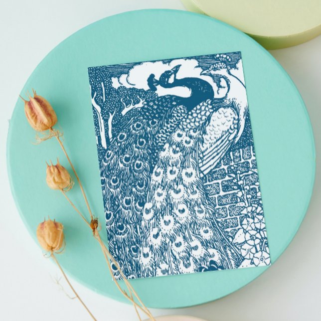 Carte Peacock Art Nouveau (Créateur téléchargé)