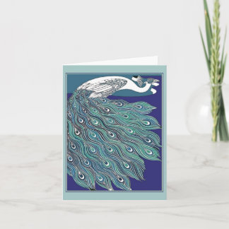 Carte Peacock Art Nouveau vintage