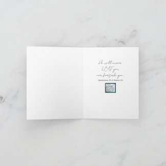 Carte Peacock Leaf/Leaf-He Will Never Leaf You-Turquoise