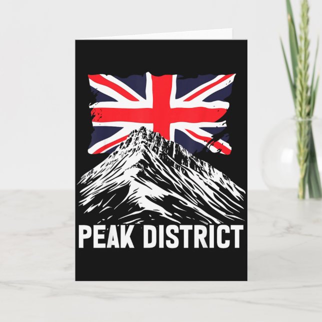 Carte Peak District + Drapeau britannique  (Devant)