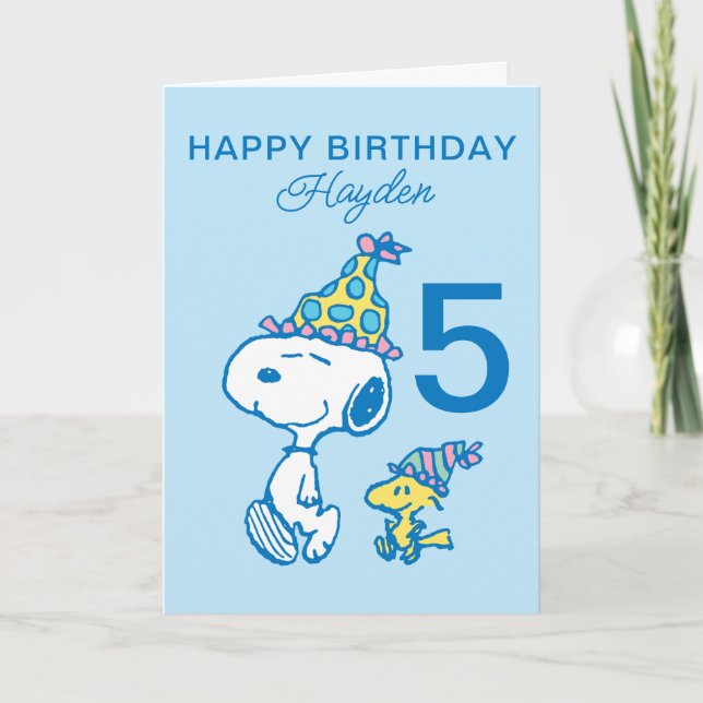 Carte PEANUTS | Snoopy Joyeux Anniversaire (Devant)