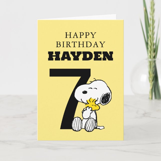 Carte PEANUTS | Snoopy Joyeux Anniversaire (Devant)