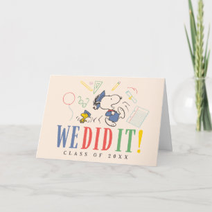 Carte Peanuts Snoopy Woodstock Nous l'avons fait Casquet