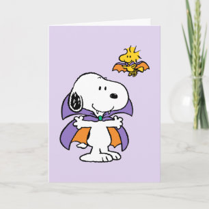 Carte Peanuts Snoopy Woodstock Vampire Halloween