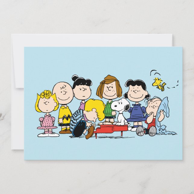 Carte Peanuts | The Gang Around the Piano (Devant)