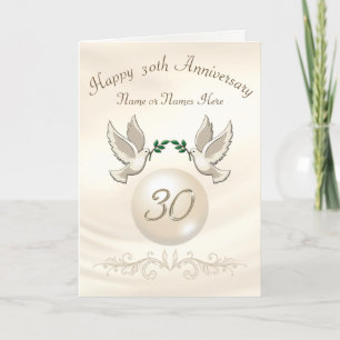 Carte Pearl 30e Mariage Anniversaire Cartes, personnalis