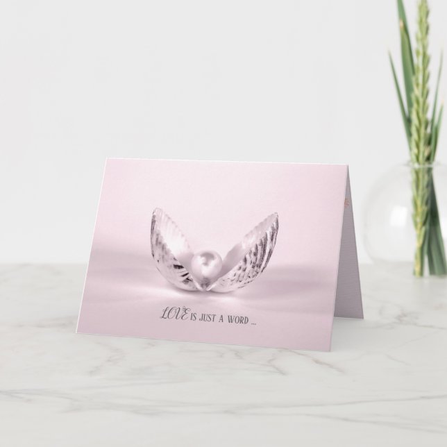 Carte pearl in seashell félicitations mariages (Devant)