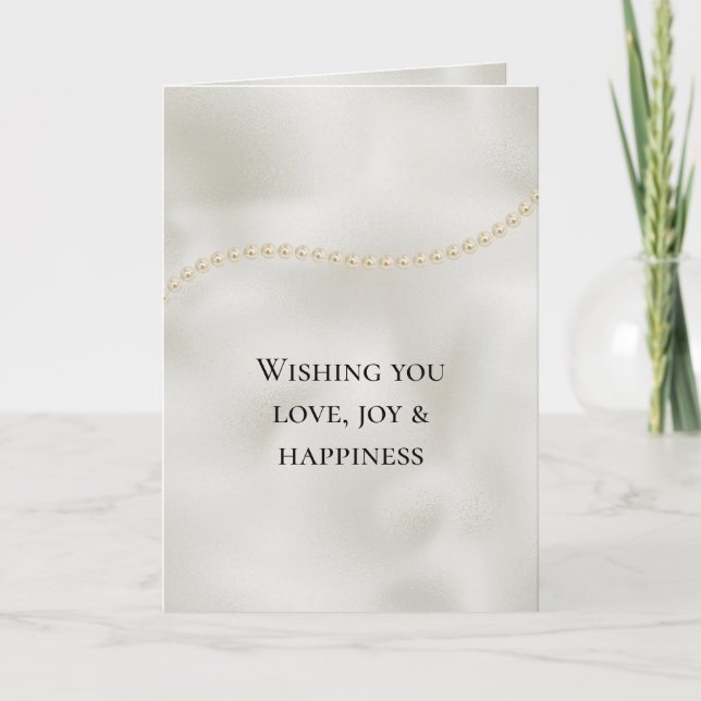 Carte Pearls White Luxe Mariage (Devant)