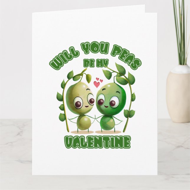 Carte Peas-Tu Être Ma Valentine (Devant)