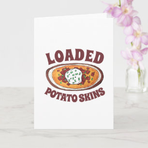 Carte Peau de pomme de terre chargée Snack Alimentation 