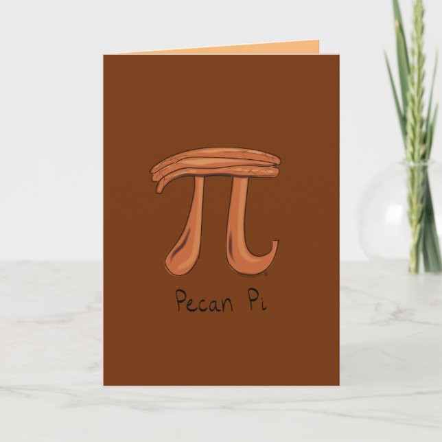 Carte Pecan Pi - Pi Day Math Grey Card (Devant)