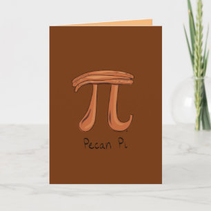 Carte Pecan Pi - Pi Day Math Grey Card