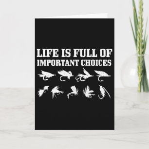 Carte Pêche à la mouche Cadeau La vie est pleine de choi