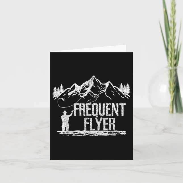 Carte Pêche à la mouche - Flyer fréquent Pêcheur de trui (Devant)