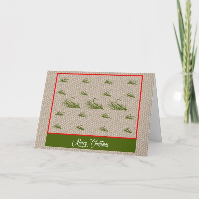Carte Pêche à la mouche leures Joyeux Noël (Devant)