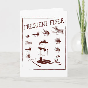 Carte Pêche à la mouche nouage drôle pêcheur Noël père