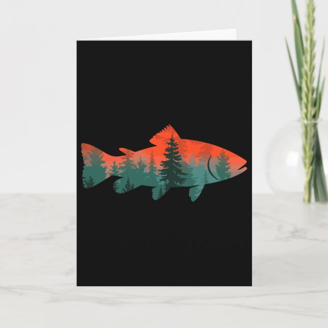 Carte Pêche à la mouche Pêcheur Nature  (Devant)