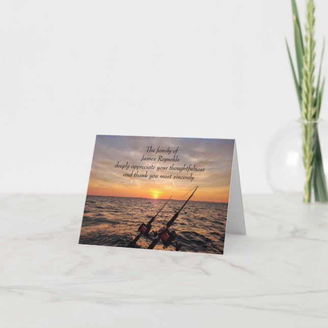 Carte Pêche À Sunrise Sympathy Merci (Devant)