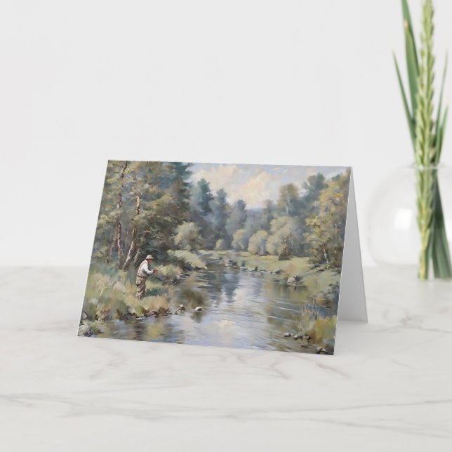 Carte Pêche à thème vierge personnalisable (Devant)