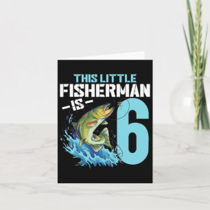 Carte Pêche Anniversaire Chemise 6 Année Garçon Fisher 6