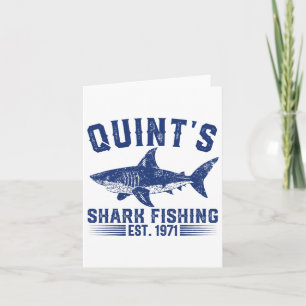 Carte Pêche au requin de la Quint vintage 1971 Retro Fis