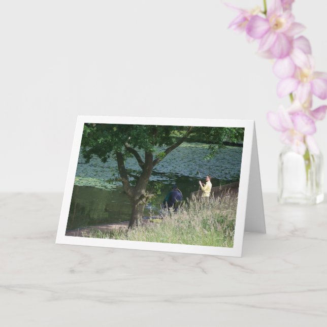 Carte Pêche Avec Grand-Père Portrait (Orchidée)