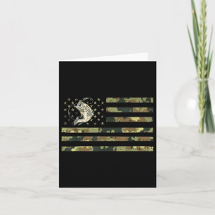 Carte Pêche Camouflage Us Drapeau Américain B Poisson Pê